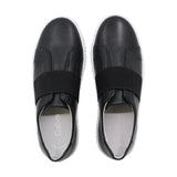 Aisha Black Soft Walking Slip-Ons