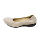 AKEMI Glitter Beige Soft Walking Ballet Flats