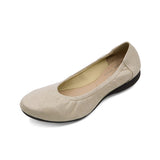 AKEMI Glitter Beige Soft Walking Ballet Flats