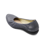 AKEMI Glitter Grey Soft Walking Ballet Flats