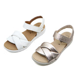 ALMA All White SOFT WALKING FLAT SANDALS