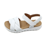 ALMA All White SOFT WALKING FLAT SANDALS