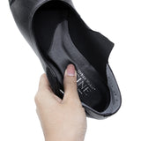 ANNA Black Soft Walking Strap Heels