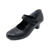 ANNA Black Soft Walking Strap Heels