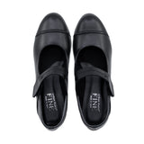 ANNA Black Soft Walking Strap Heels
