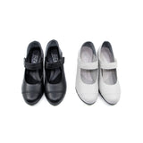 ANNA Black Soft Walking Strap Heels