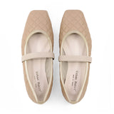 ASAMI Beige Driving Sole Flats