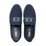 AURIE Dark Navy Wide Fit Stretch Slip-Ons