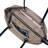 BIANCA-S 2 WAYS TOTE BAG Khaki x Black