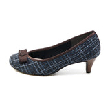 COCONA Navy Kitten Heel Pumps