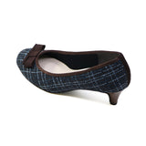 COCONA Navy Kitten Heel Pumps
