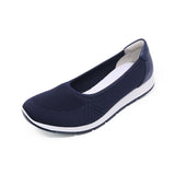 ESLIA Navy Blue Soft Walking Stretch Flats