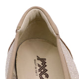 ESLIA Glitter Taupe Soft Walking Stretch Flats
