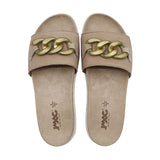 FINA Beige Wide Fit Sandals