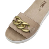FINA Beige Wide Fit Sandals