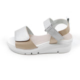 HINATA Silver Champagne Soft Walking Sandals