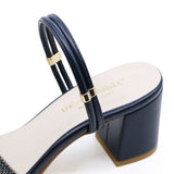 HARUMI Navy Stripe 2 Ways Soft Sandals
