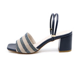 HARUMI Navy Stripe 2 Ways Soft Sandals