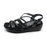 IKKA Black Soft Walking Sandals