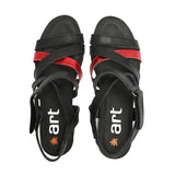 Judith Black-Red Extra Flex Sandals