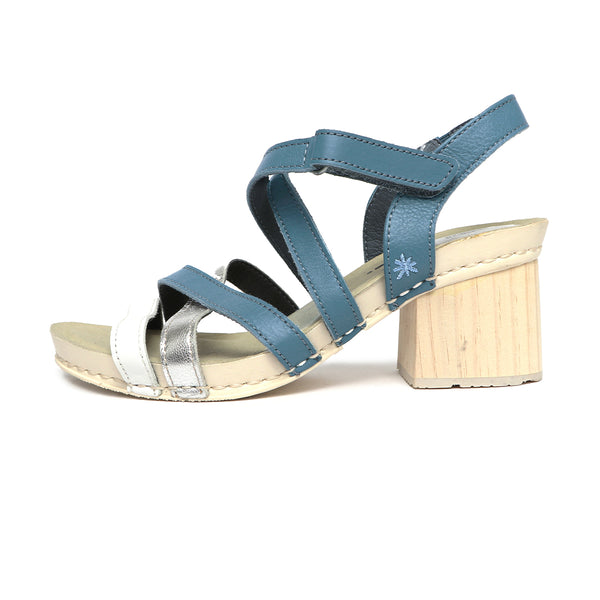 Judith White-Blue Extra Flex Sandals