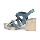 Judith White-Blue Extra Flex Sandals