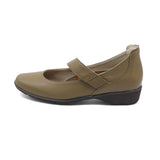 KAKO Dark Khaki Ultra Light Leather Strap Flats