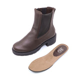 KOYUKI Dark Brown Anti-Slip Heel Boots