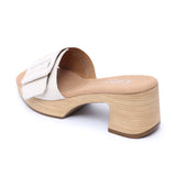 Laurel Ivory Soft Walking Heel Sandals