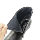 MARIKA Black Anti Slip Soft Wedge Boots