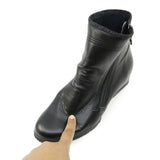 MARIKA Black Anti Slip Soft Wedge Boots