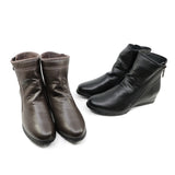 MARIKA Dark Brown Anti Slip Soft Wedge Boots