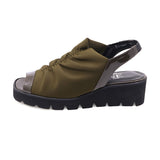 MOYU Khaki Bunion Fit Stretch Sandals