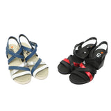 Judith Black-Red Extra Flex Sandals