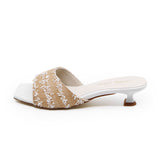 NOZOMI Beige Mule Sandals