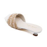 NOZOMI Beige Mule Sandals