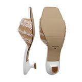 NOZOMI Beige Mule Sandals