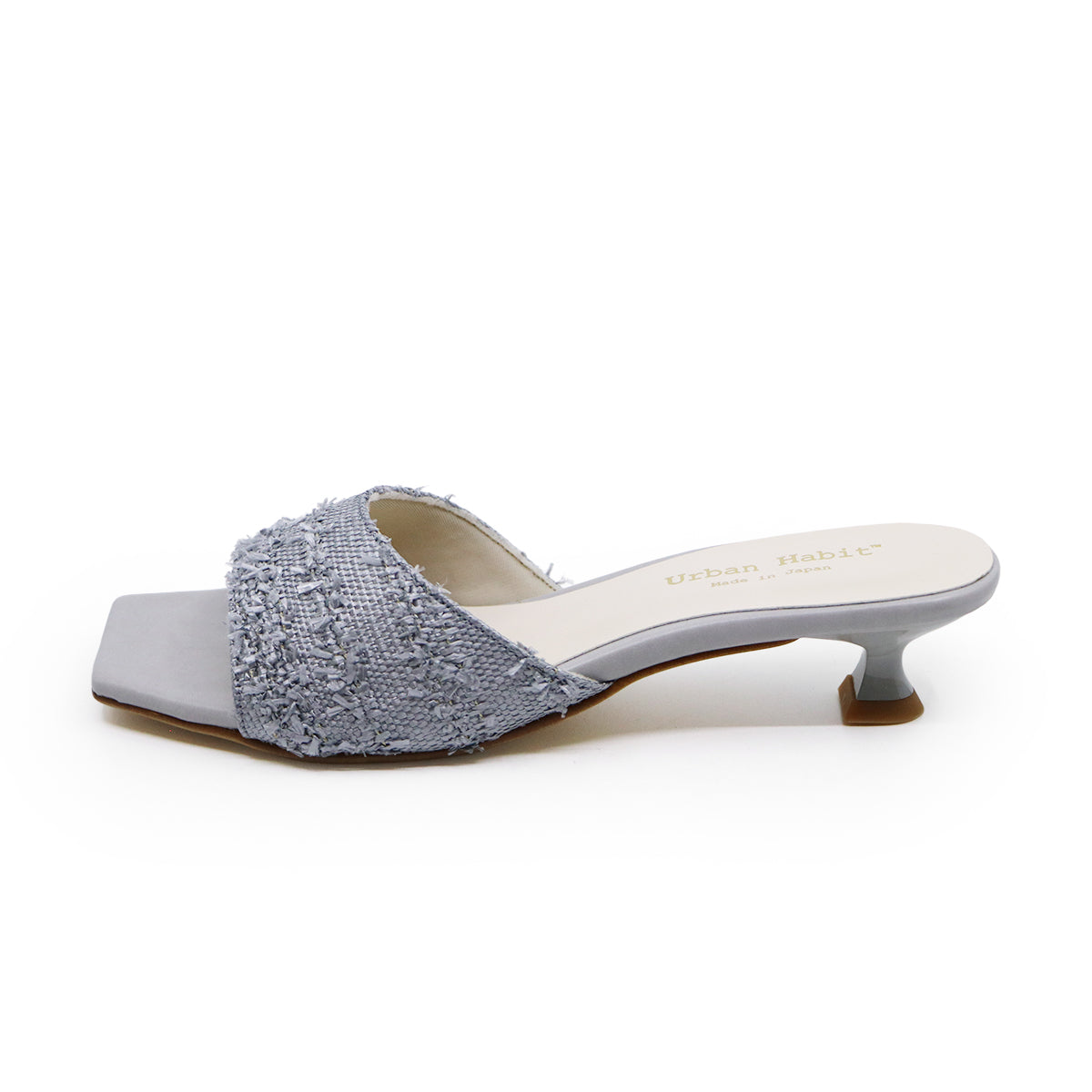 NOZOMI Light Grey Mule Sandals â shoes republic
