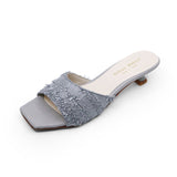 NOZOMI Light Grey Mule Sandals
