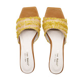 NOZOMI Mustard Mule Sandals
