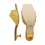 NOZOMI Mustard Mule Sandals