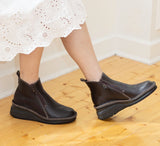 NAWA Shrink Choco Anti-Slip Wide Fit Short Boots