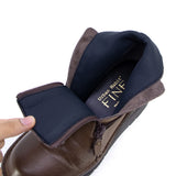 NAWA Black Nubuck Anti-Slip Wide Fit Short Boots