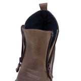 NAWA Black Nubuck Anti-Slip Wide Fit Short Boots