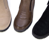 NAWA Black Nubuck Anti-Slip Wide Fit Short Boots
