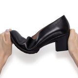 NORMA Black Soft Walking Pumps