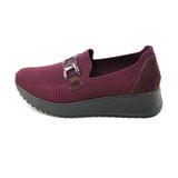AURIE Bordoux Wide Fit Stretch Slip-Ons