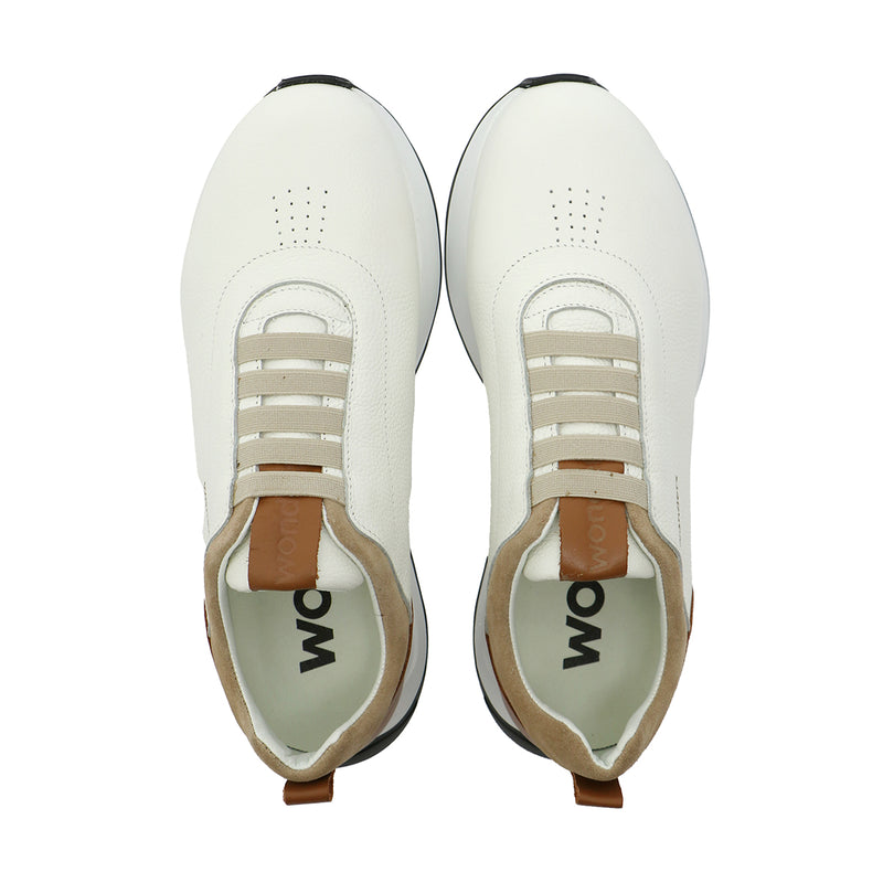 Pablo Homme White Soft Walking Sneakers