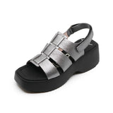 PALOMA Dark Silver Soft Walking FLY Sandals