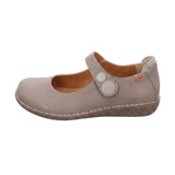 PASS BUTTON Latte Strap Flats